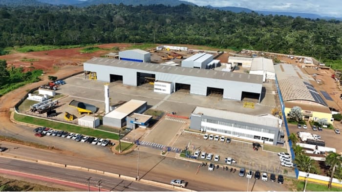 Vista aérea da Komatsu - Unidade de Parauapebas