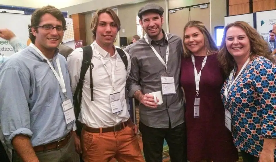 The Deckers team posing with Jay Shuster of Pixar at PI 2014