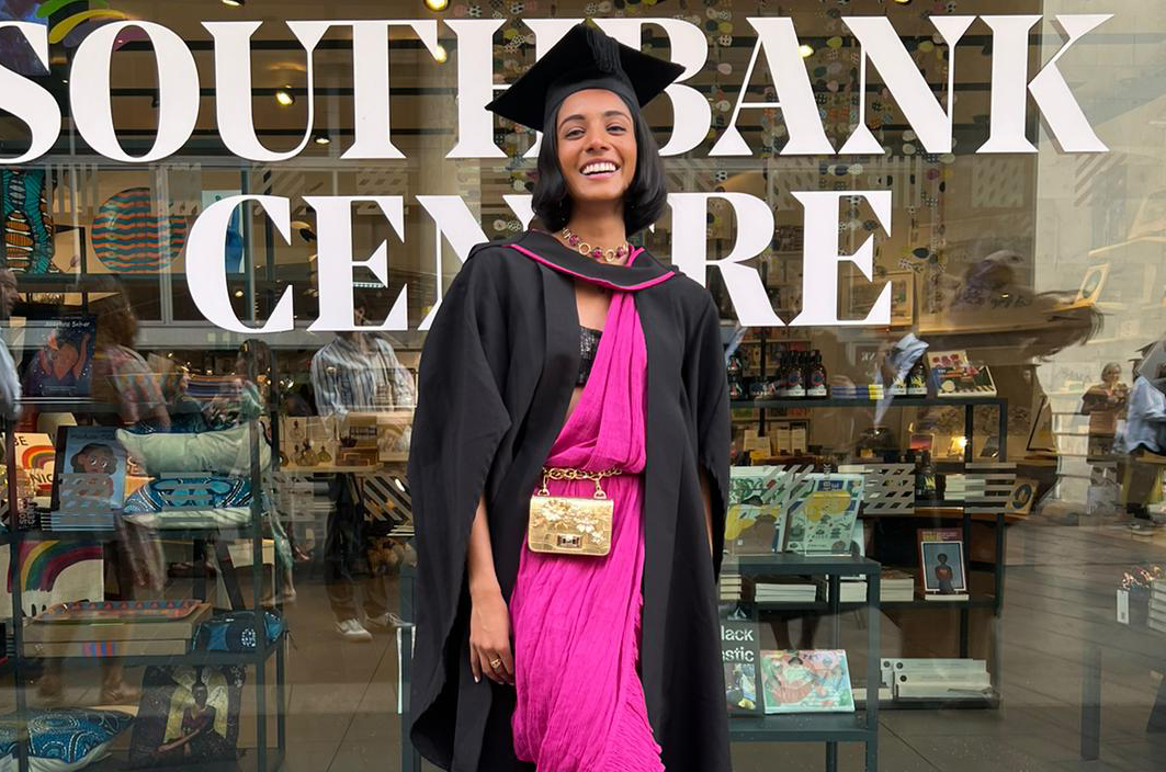 Ashwini at her LCF graduation ceremony