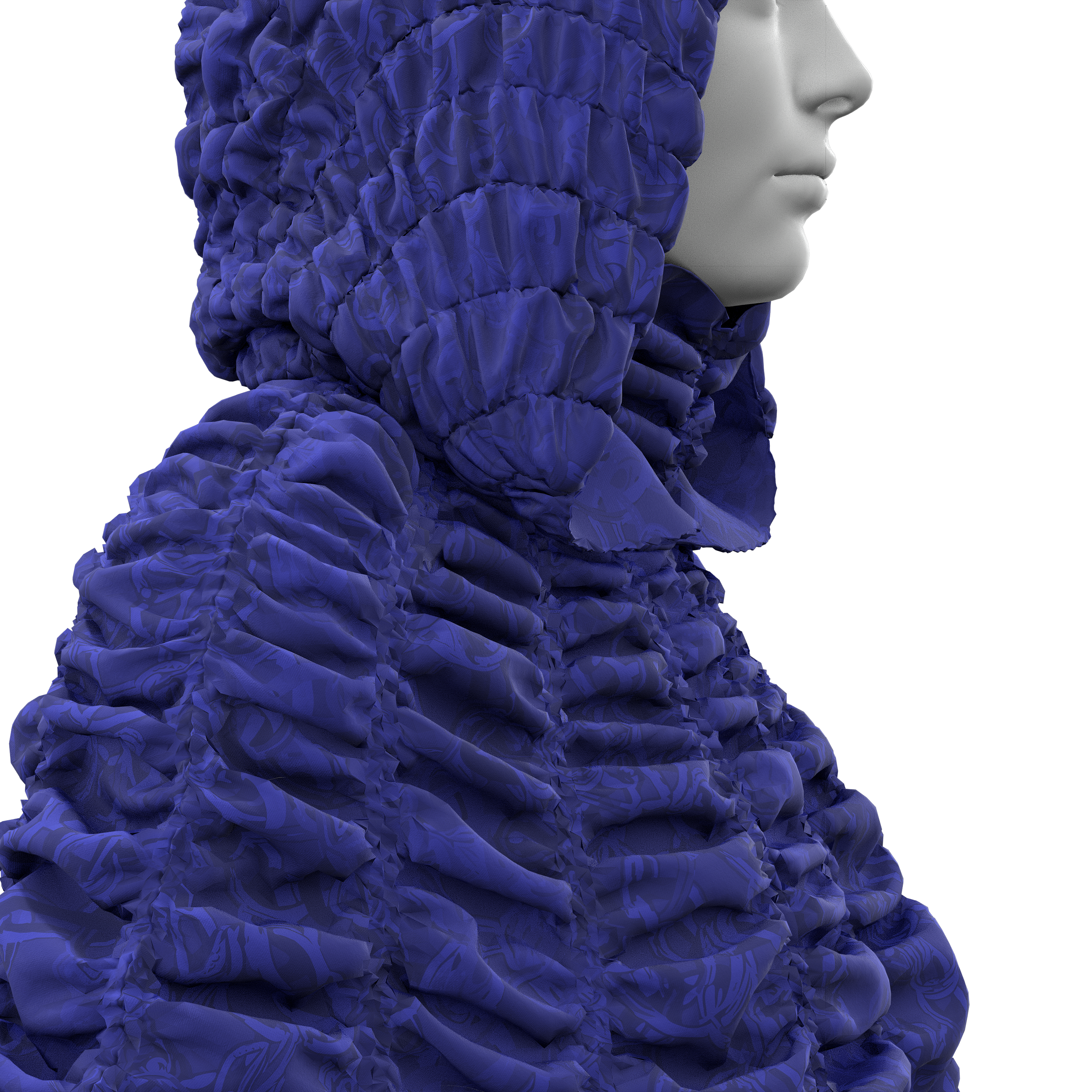 A Close Up & Full Body Look of the Ruched Poncho from the Serenity Collection