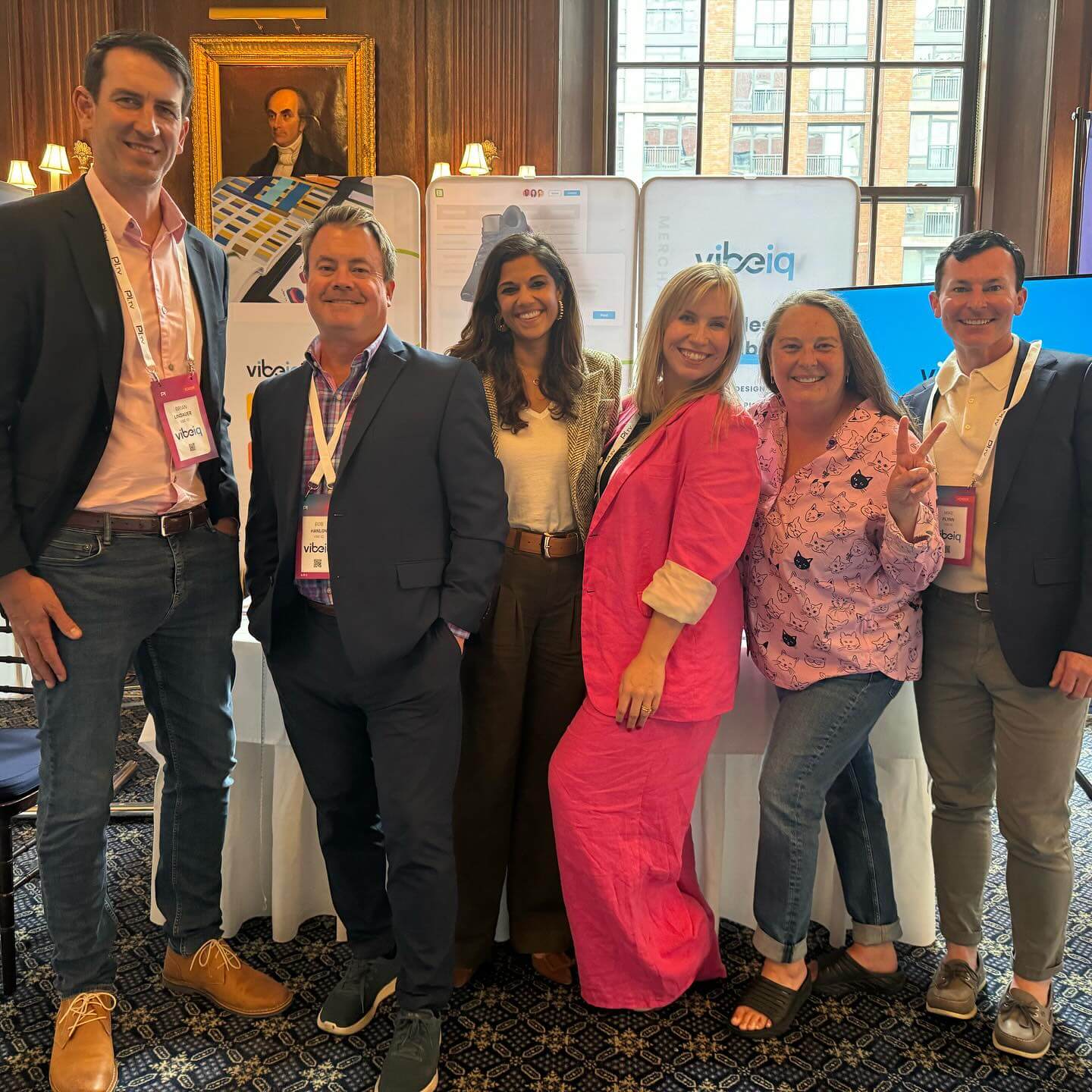 Pam with her VibeIQ Team at PI Apparel Merchandise Planning NYC 2024