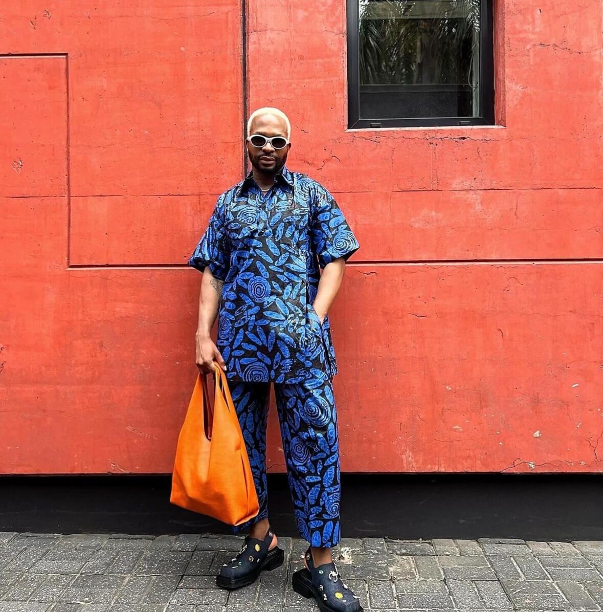 Adebayo Oke-Lawal wearing The Orange Nerd