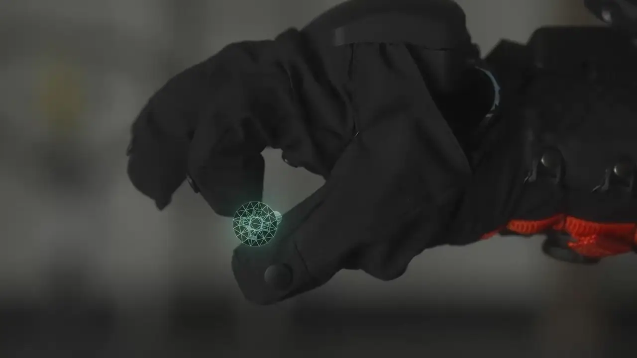 HaptX's microfluidic smart gloves push against the skin while force feedback is applied to the fingers