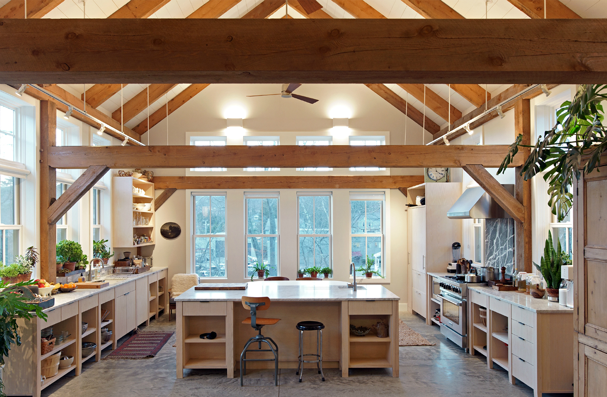 The gable-end design of The Green Houses echoes the simplicity of a&nbsp;barn, while providing modern comfort. - Scott Benedict