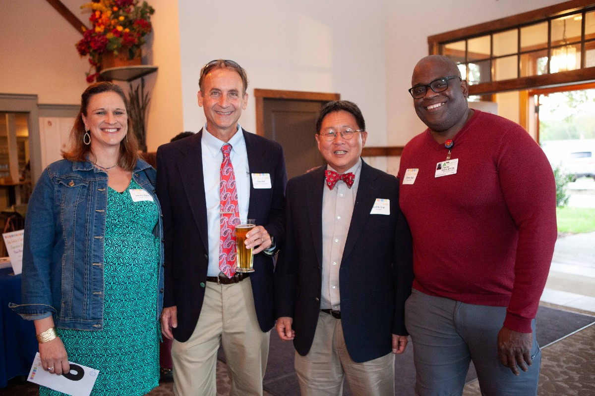 LitNet&rsquo;s former Executive Director Jennifer Vrabel with Dave Hall of CompuWorks, event volunteer Quentin Chin, and Berkshire Health System&rsquo;s diversity, equity, and inclusion officer Charles Redd