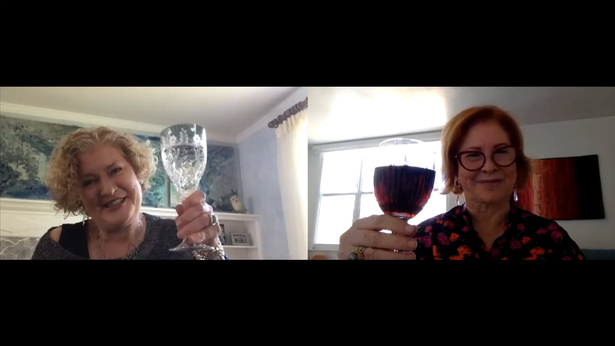 A virtual toast from gala co-chairs Heather Wells Heim and Claudia Perlis