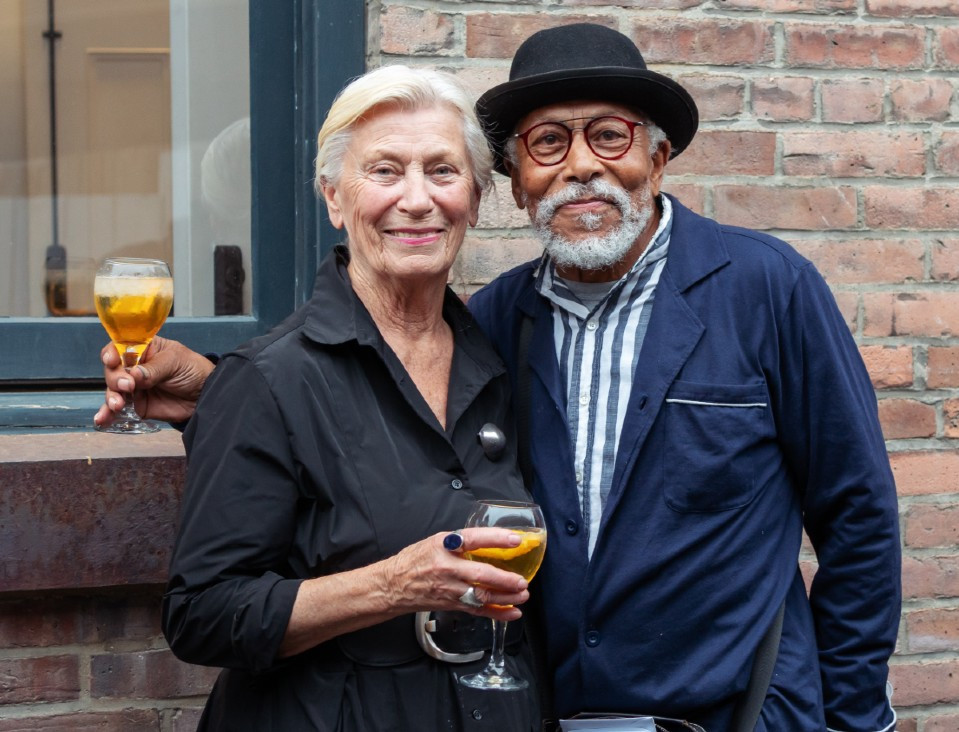 Marlene Marshall and Reggie Madison, an artist and curator. Guest photos by Photos by JD Urban.