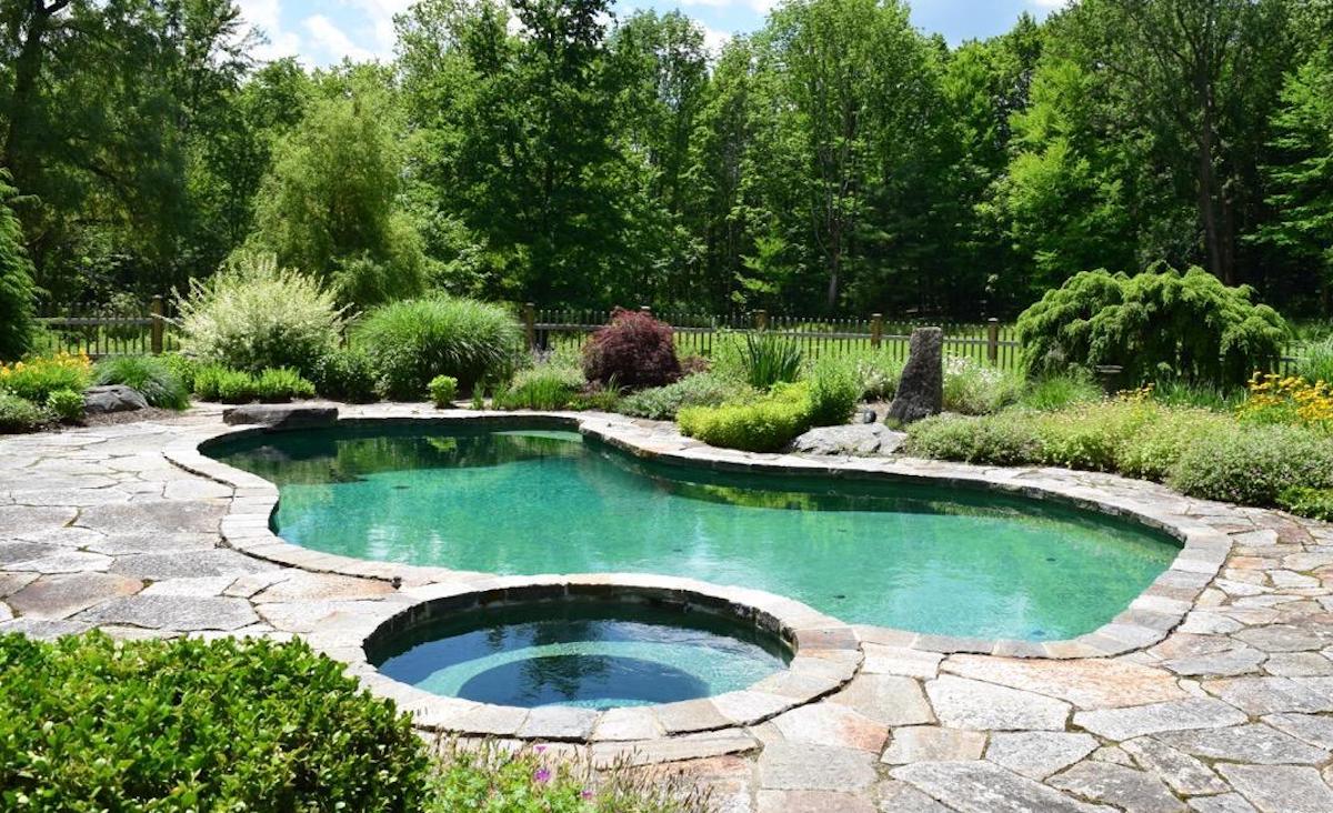 Backyard with pool