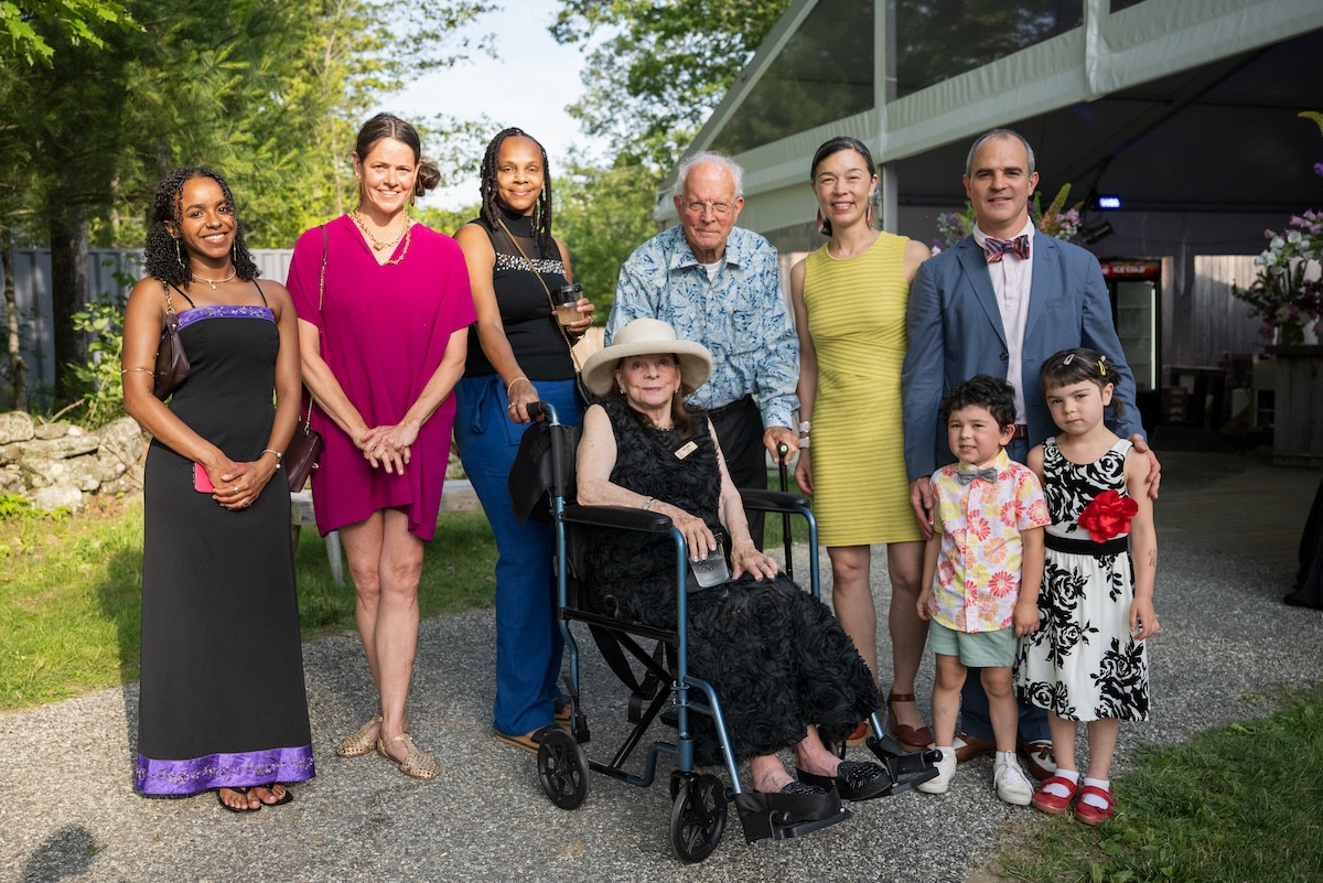 Sylvia T. Pope (center in hat) and guests at Jacob's Pillow Season Opening Gala 2025. Cherylynn Tsushima photo. Sylvia T. Pope (center in hat) and guests at Jacob's Pillow Season Opening Gala 2025. Cherylynn Tsushima photo.