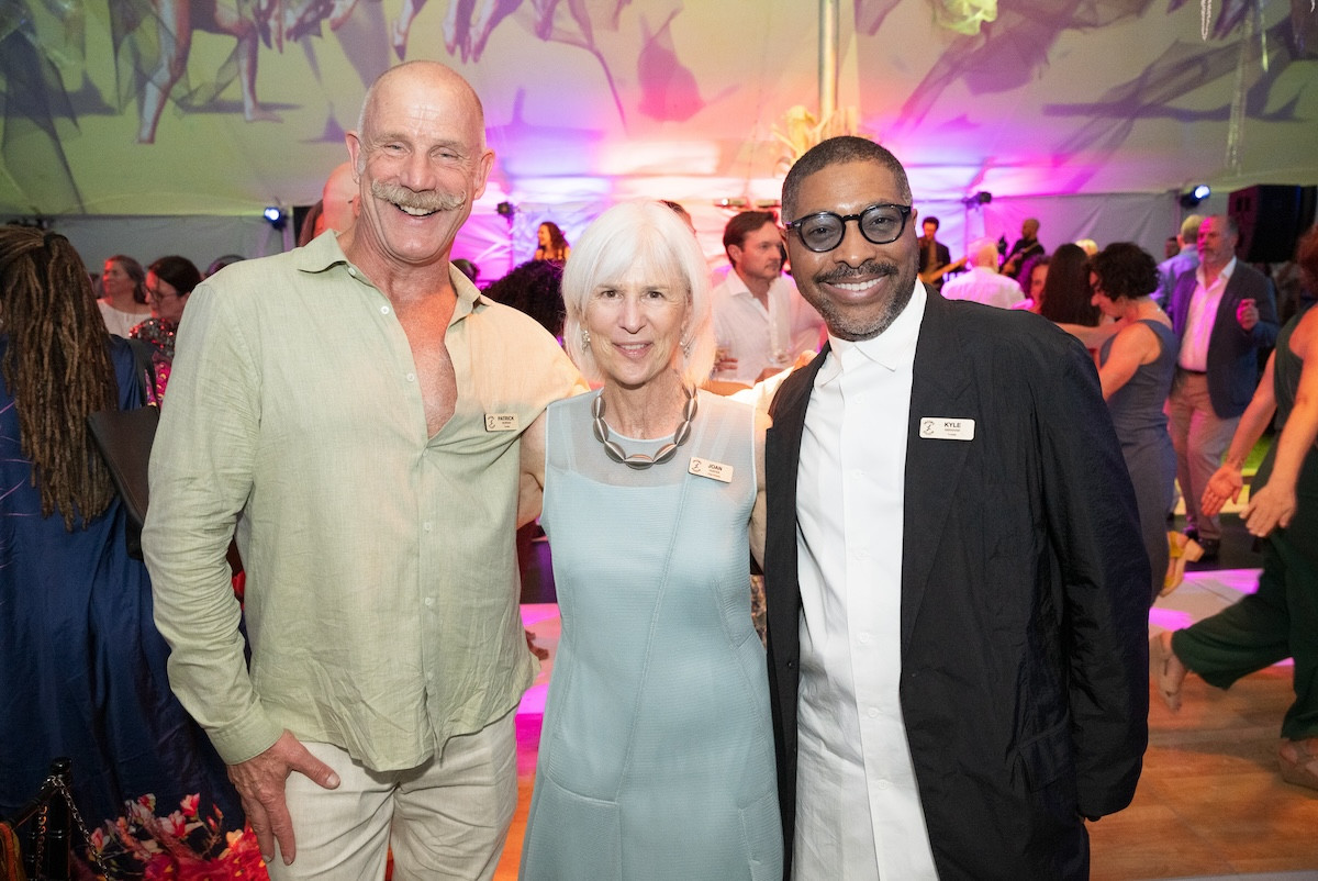 Partrick Riordan , Joan Hunter, and Kyle Abraham at Jacob's Pillow Seasoning Opening Gala 2025. Cherylynn Tsushima photo. Partrick Riordan , Joan Hunter, and Kyle Abraham at Jacob's Pillow Seasoning Opening Gala 2025. Cherylynn Tsushima photo.