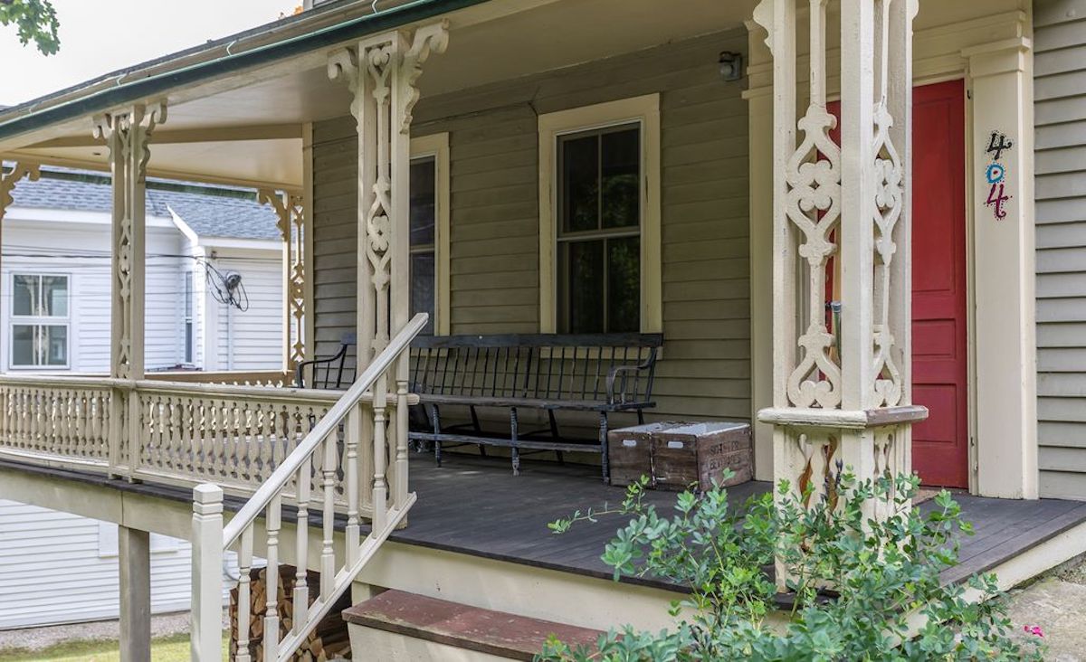 Wraparound covered porch