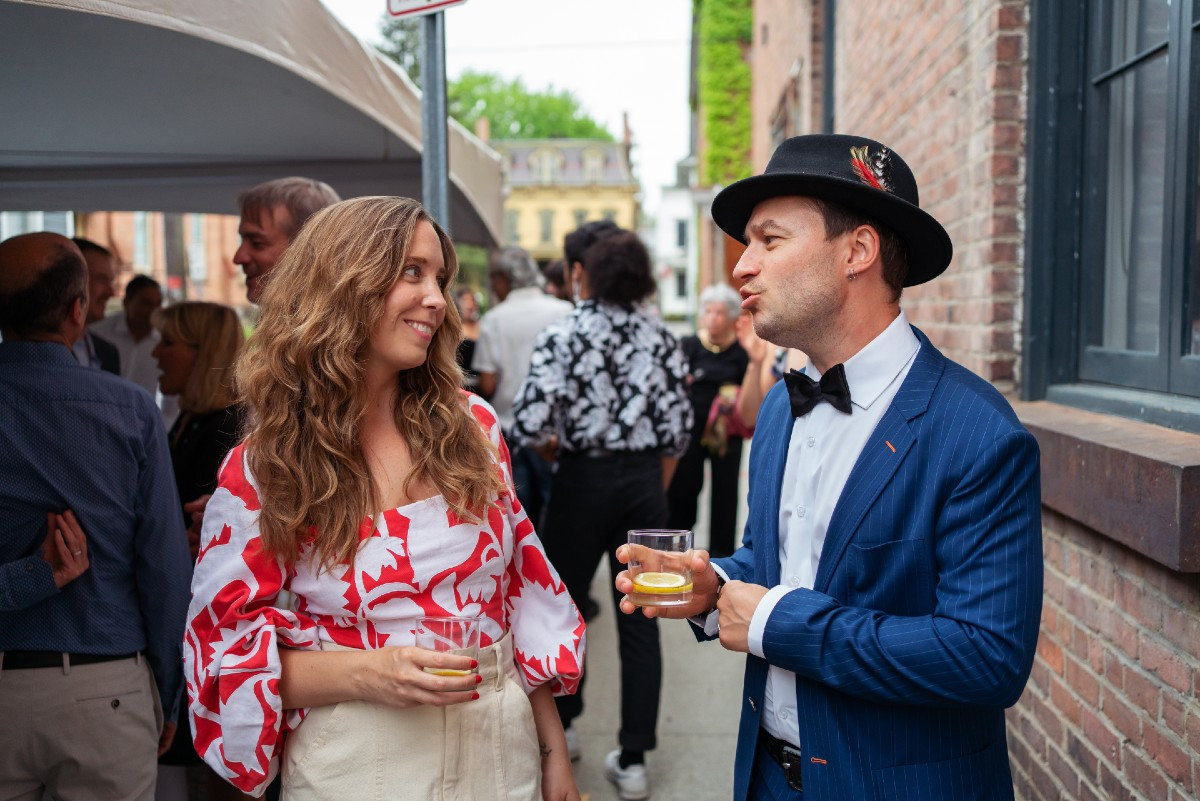 Author Chloe Caldwell&nbsp;and Tony Kieraldo, pianist, &nbsp;musical director and composer