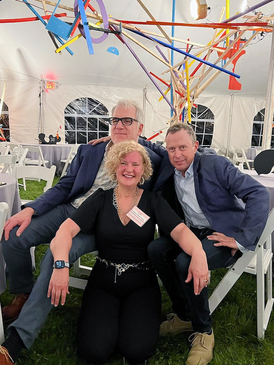 Gala co-chair Mitch Nash with CATA board president Heather Wells Heim and artist Joe Wheaton, co-designer of the gala art installations and decor
