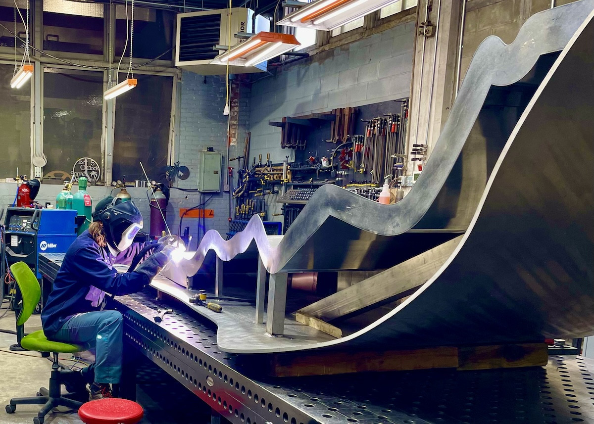 A 4th State welder works an uncommon shape.&nbsp;