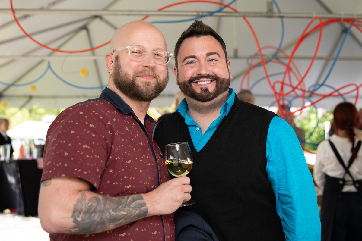 Shawn and Travis Mille, supporters and family members of a CATA artist