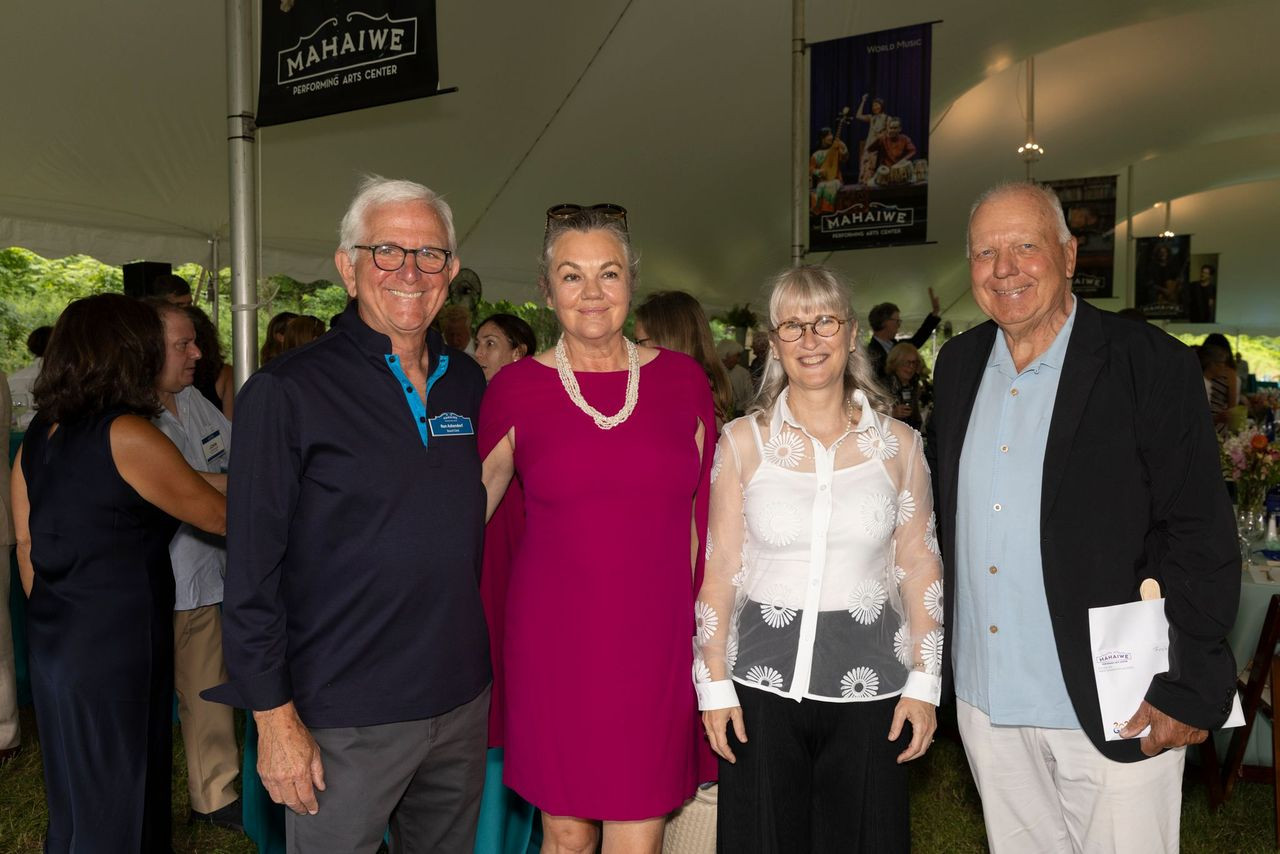 Mahaiwe Board and Gala Committee member Ron Ashendorf, Gala Committee Member Caroline Frohne, Executive Director Janis Martinson, and Board and Gala Committee member Ronald Frohne.