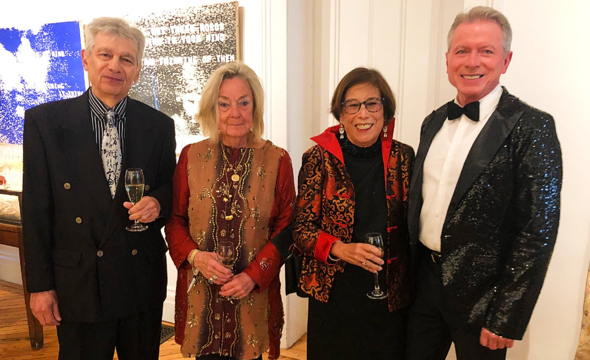 Tony Albino, Marianne Thorsen, Dawn Tsien, and Paul Barrett, secretary of Hudson Hall's board of directors
