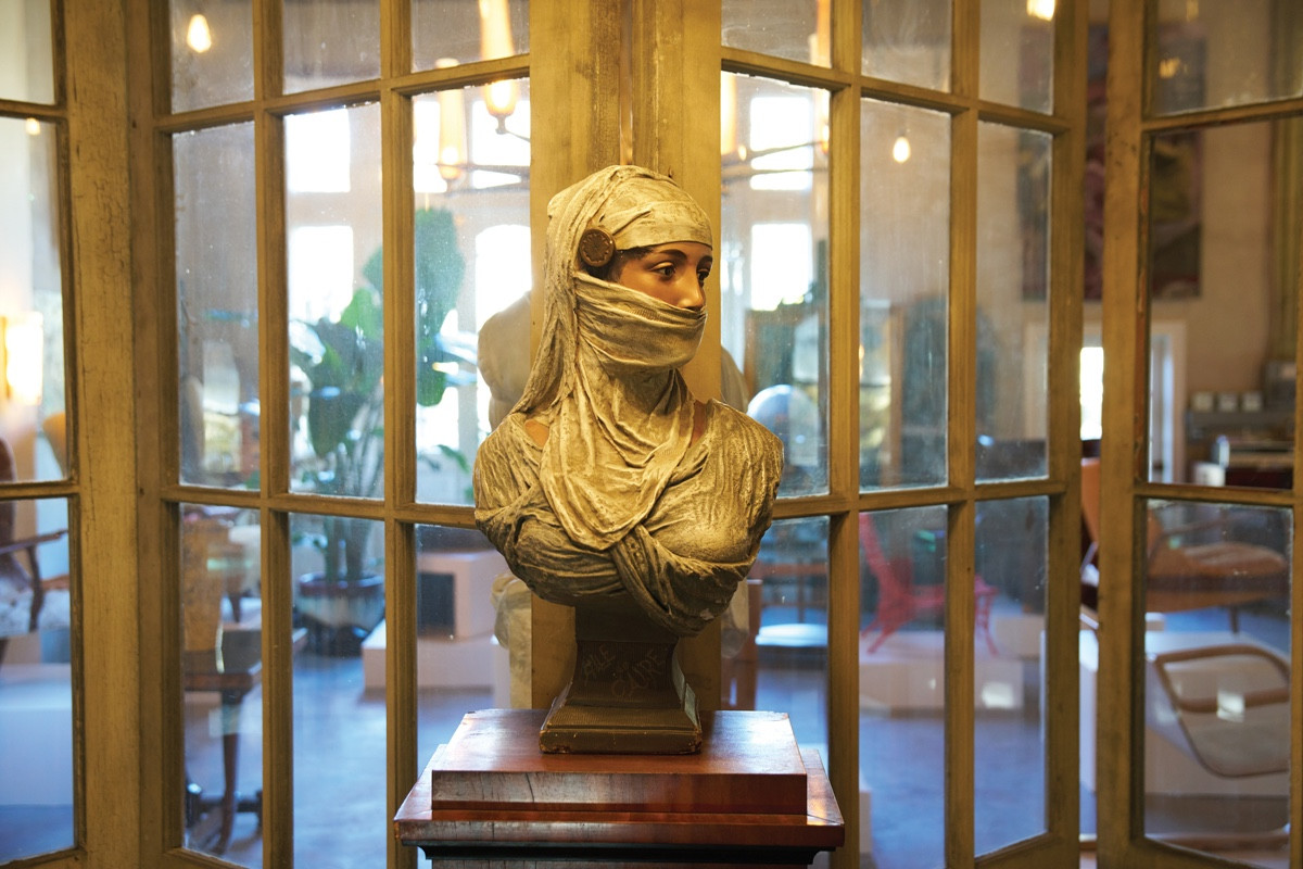 19th-century plaster bust