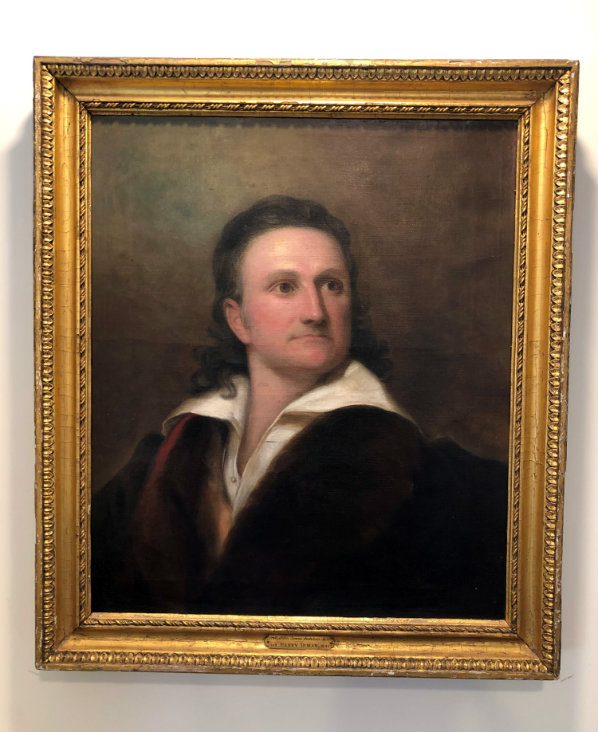 John James Audubon after Henry Inman, 1830s, oil on canvas. On loan from William Reese Company, New Haven.