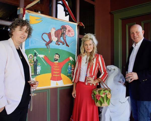 Leigh Bahnatka of Record Storage Solutions, “Penny Peanuts the lion tamer” a.k.a. Dana Paigeand Cliff Platt. Leigh Bahnatka of Record Storage Solutions, “Penny Peanuts the lion tamer” a.k.a. Dana Paigeand Cliff Platt.