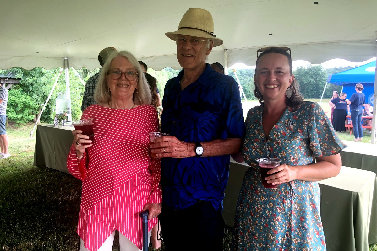Susan Ball, John Brigham, and Julie Cerny, The Sylvia Center's garden manager