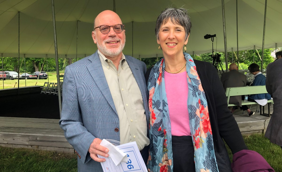 Fred Baumgarten, who is on the board of Music Mountain, and Jenny Hensell, president of Berkshire Natural Resources Council