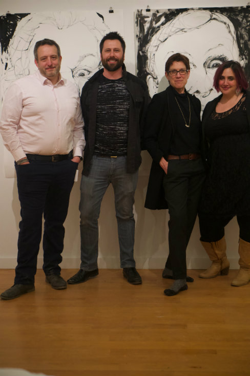 Brentano with the Bazaar Productions team: Chris Tucci, Peter Wise and Sara Katzoff. Brentano with the Bazaar Productions team: Chris Tucci, Peter Wise and Sara Katzoff.
