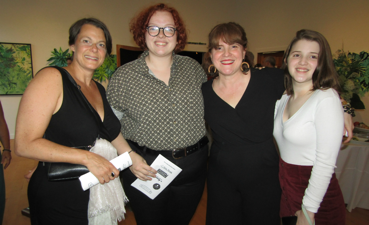 Kristen van Ginhoven, assistant director/assistant stage manager Maddy Rolon, fight choreographer Laura Standley and Eliza Goldsteen Kristen van Ginhoven, assistant director/assistant stage manager Maddy Rolon, fight choreographer Laura Standley and Eliza Goldsteen