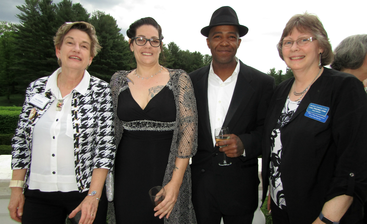 Ute DeFarlo, The Mount's director of development, with Kate Lauzon and Terry Moore of Tyler Street Lab, and BCAC board member Lisa Fletcher-Udel