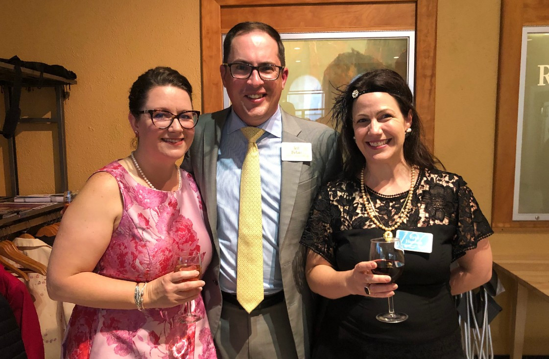Diana Belair, Jeff Belair, a board member; and Erin Hanson, who served on the event committee