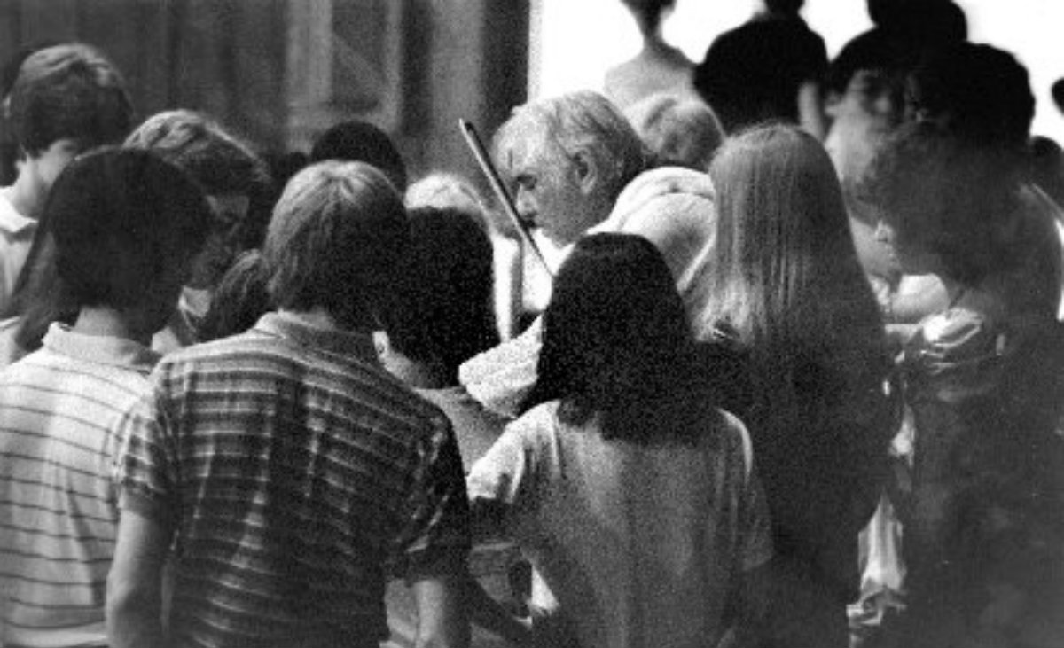 Leonard Bernstein at Boston University Tanglewood Institute. - Courtesy Boston University Tanglewood Institute. Leonard Bernstein at Boston University Tanglewood Institute. - Courtesy Boston University Tanglewood Institute.