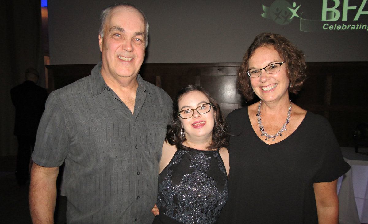 Dan and Pam Dorwin flank Brittany Dorwin, who spoke at the event. Dan and Pam Dorwin flank Brittany Dorwin, who spoke at the event.