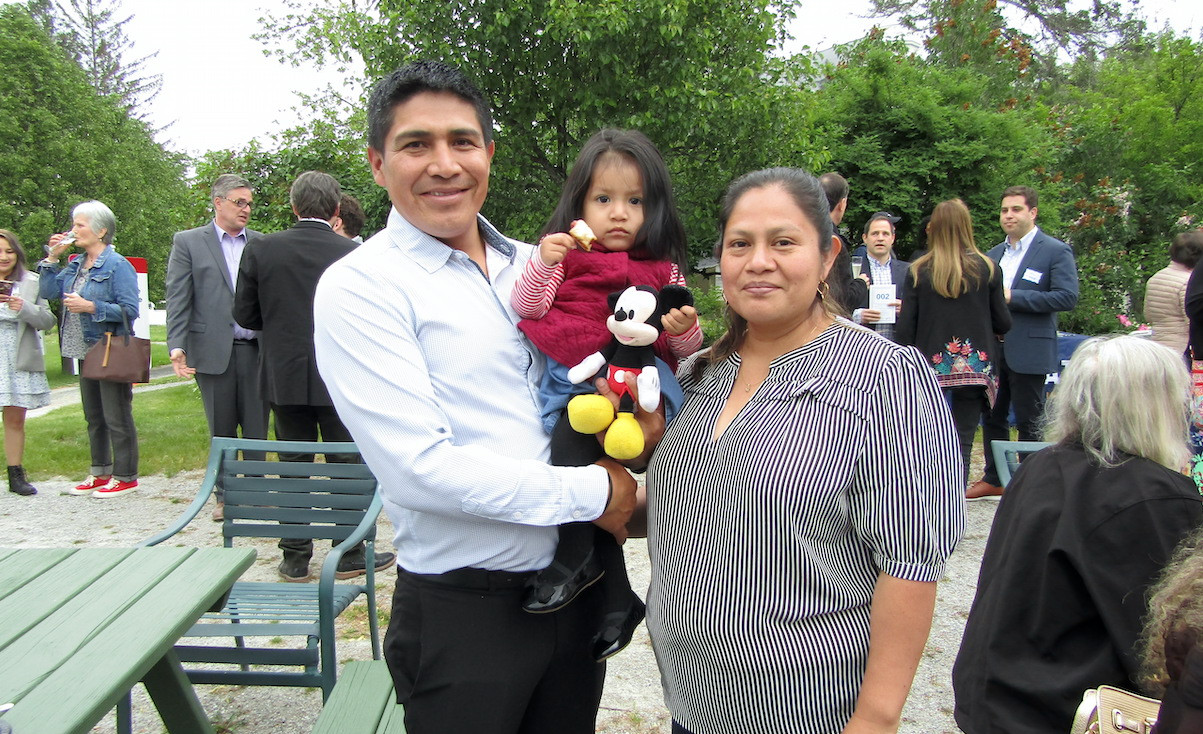 Jorge Aguilar, Juana Reyes and their daughter Grace