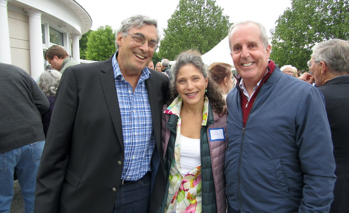 Jim and Robin Yates with Massachusetts State Rep. William "Smitty" Pignatelli, the evening's auctioneer