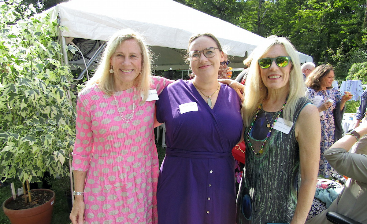 Elizabeth Roberts, Bidwell House Curator, Caretaker and Administrative Manager Erin Hunt, and Linnea Grealish, board vice president