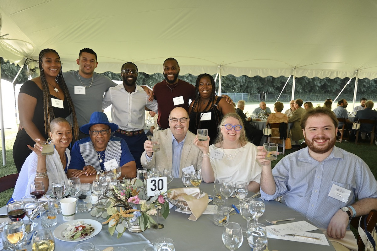 Berkshire Black Economic Council members and friends. Front row: Vanessa and Manny Slaughter, Gene Berkowitz and Karen Pelto, and Evan Berkowitz. Back row: Nyanna Slaughter, Khalil Paul, A.J. Enchill, Michael Obasohan, and Ranisha Grice.

&nbsp;