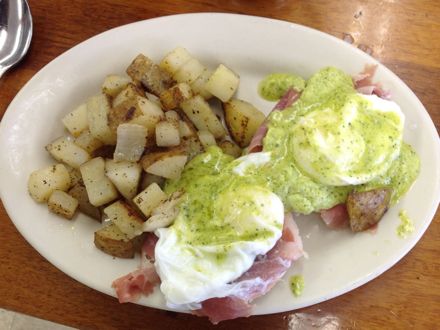 Blackforest Bakery Eggs with Pesto Hollandaise