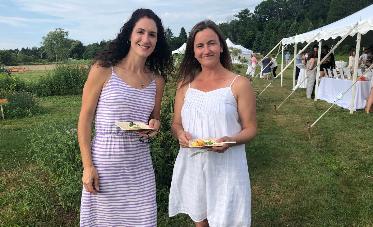 Blair Pantoja and Judy Beck, whose teens made the Thunder Pickles given to each of the guests Blair Pantoja and Judy Beck, whose teens made the Thunder Pickles given to each of the guests