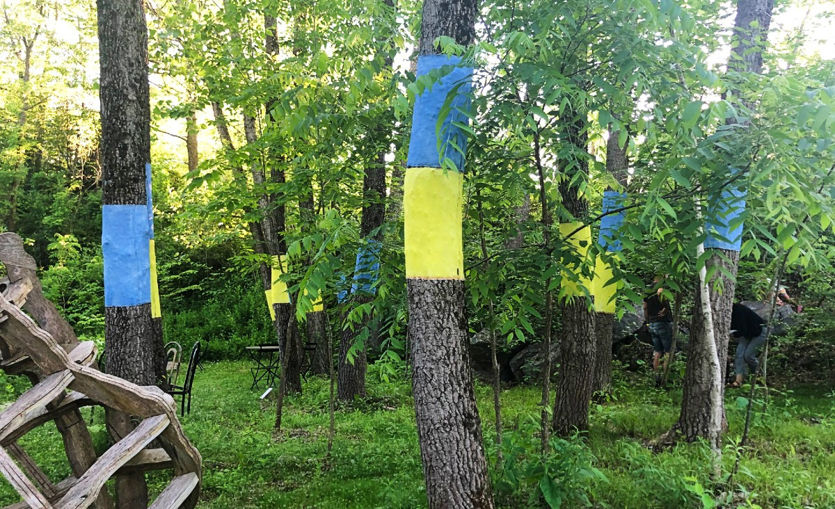 An art installation in homage to the war in Ukraine An art installation in homage to the war in Ukraine