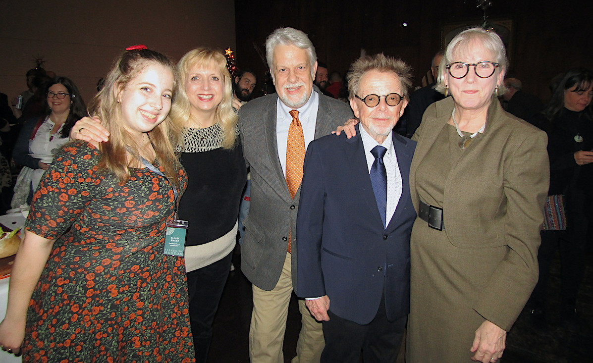 Berkshire Museum Development Associate Eloise Baker with her parents Julie and Dave Baker, the evening's special guest Paul Williams, and the Museum's Executive Director Kimberley Bush Tomio