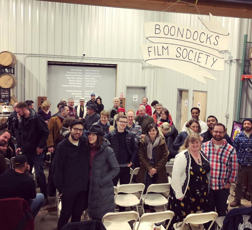 The screening of "Miller's Crossing" at Berkshire Mountain Distillers on a chilly&nbsp;May evening.&nbsp; - Jon Height, Berkshire Mountain Distillers
