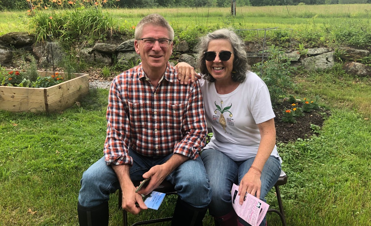 Aaron Borkowski and Kathleen Borkowski, an artist who has a studio at Whiting Mills in Winsted, Conn.