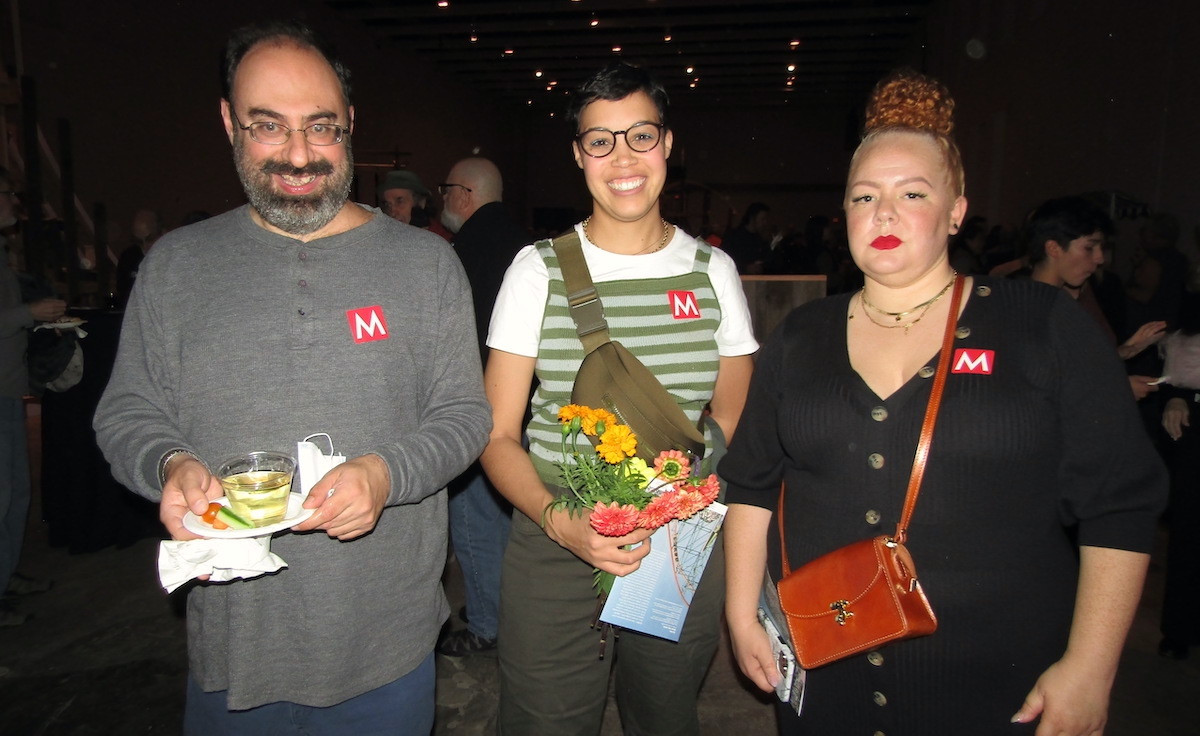 Jonathan Swartz with artists Jordan Casteel and Genevieve Gaignard