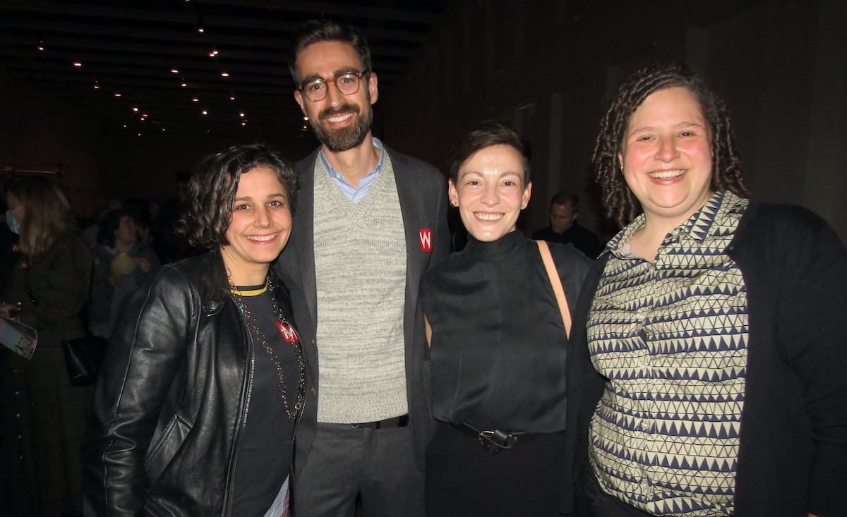 Artist Kim Faler, Clark Art curator Robert Wiesenberger, "Brake Run Helix" curator Alexandra Foradas, and fellow MASS MoCA curator Denise Markonish