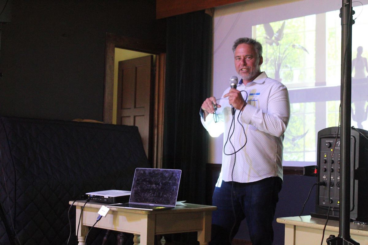 Chronogram Media's Editorial Director Brian K. Mahoney greets the crowd