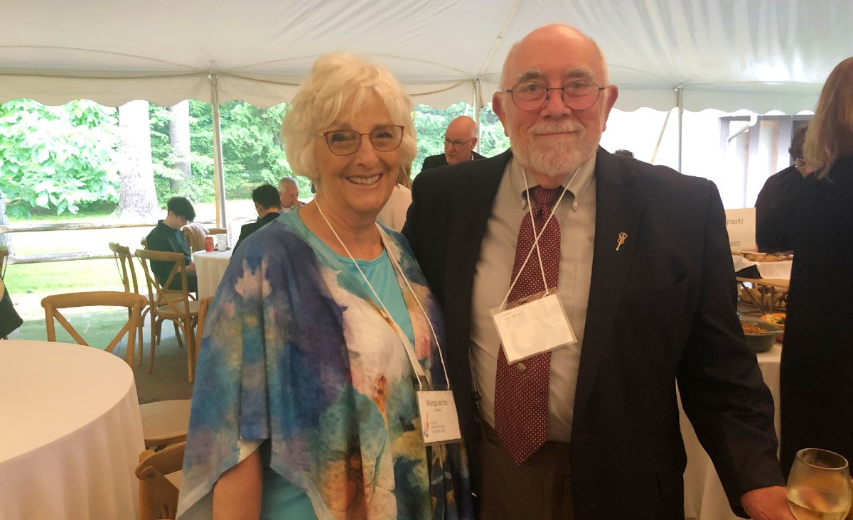 Marge Bride, a&nbsp;painter, and Ed Bride,&nbsp;president and founder of Berkshires Jazz