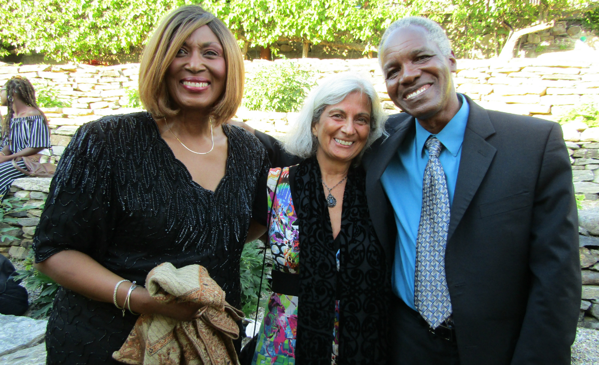 Rev. Sheila Sholes-Ross, Kathleen McCallum and musician Rodney Mashia Rev. Sheila Sholes-Ross, Kathleen McCallum and musician Rodney Mashia