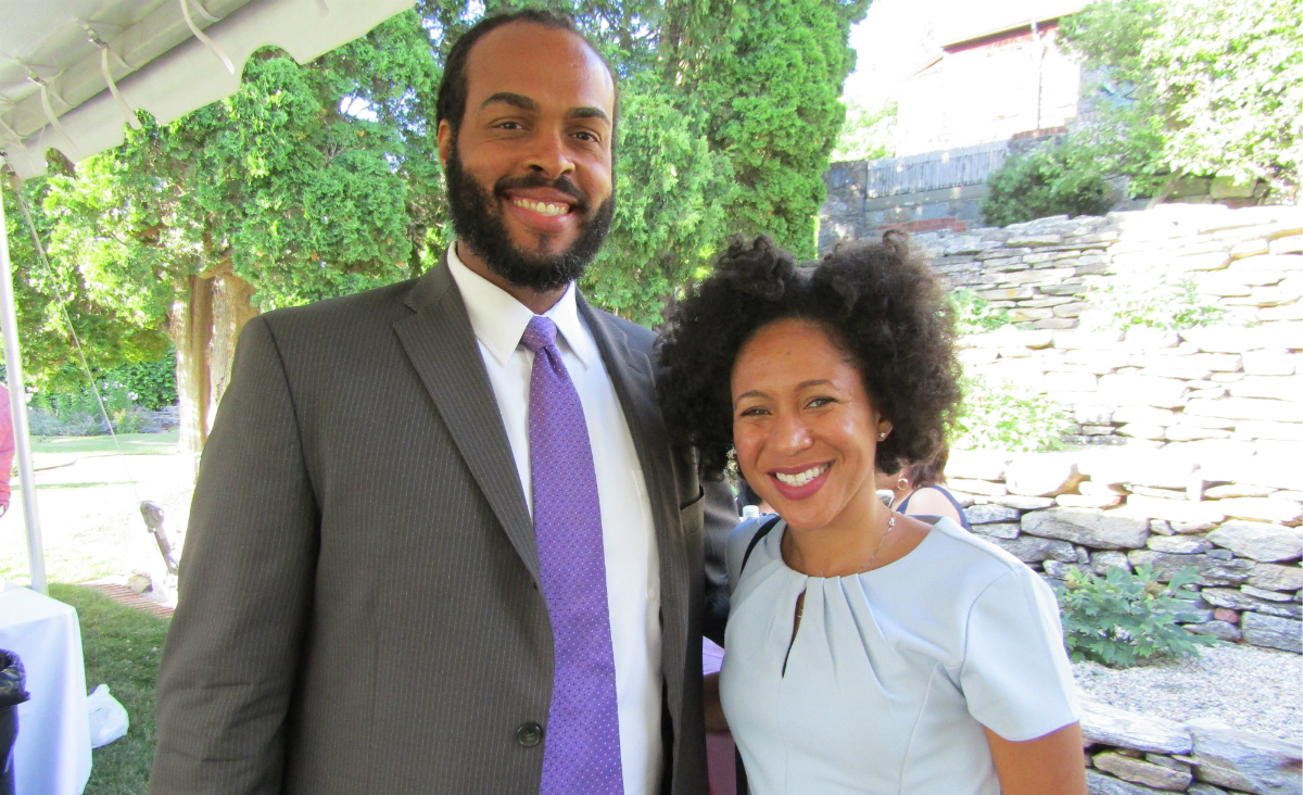 Former Pittsfield High School Principal Tracey Benson, who spoke at the event, with Devyn Benson Former Pittsfield High School Principal Tracey Benson, who spoke at the event, with Devyn Benson