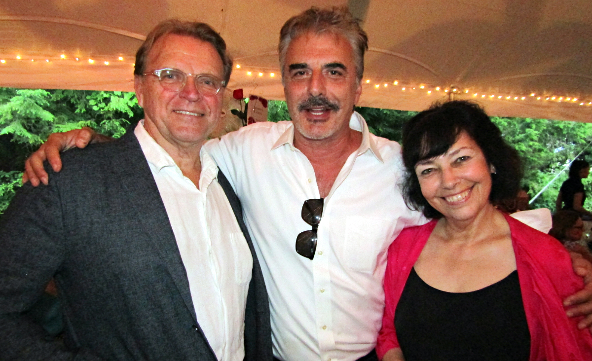 Actors David Rasche and Chris Noth with Kate Maguire Actors David Rasche and Chris Noth with Kate Maguire