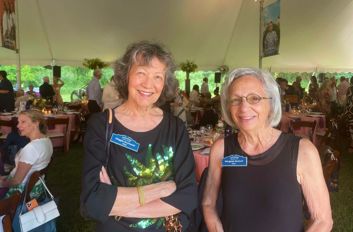 Mahawie Board Member Maggie Buchwald and Board Chair Margaret Deustch
